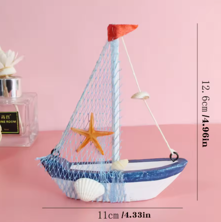 Cake Topper - Blue Sailboat