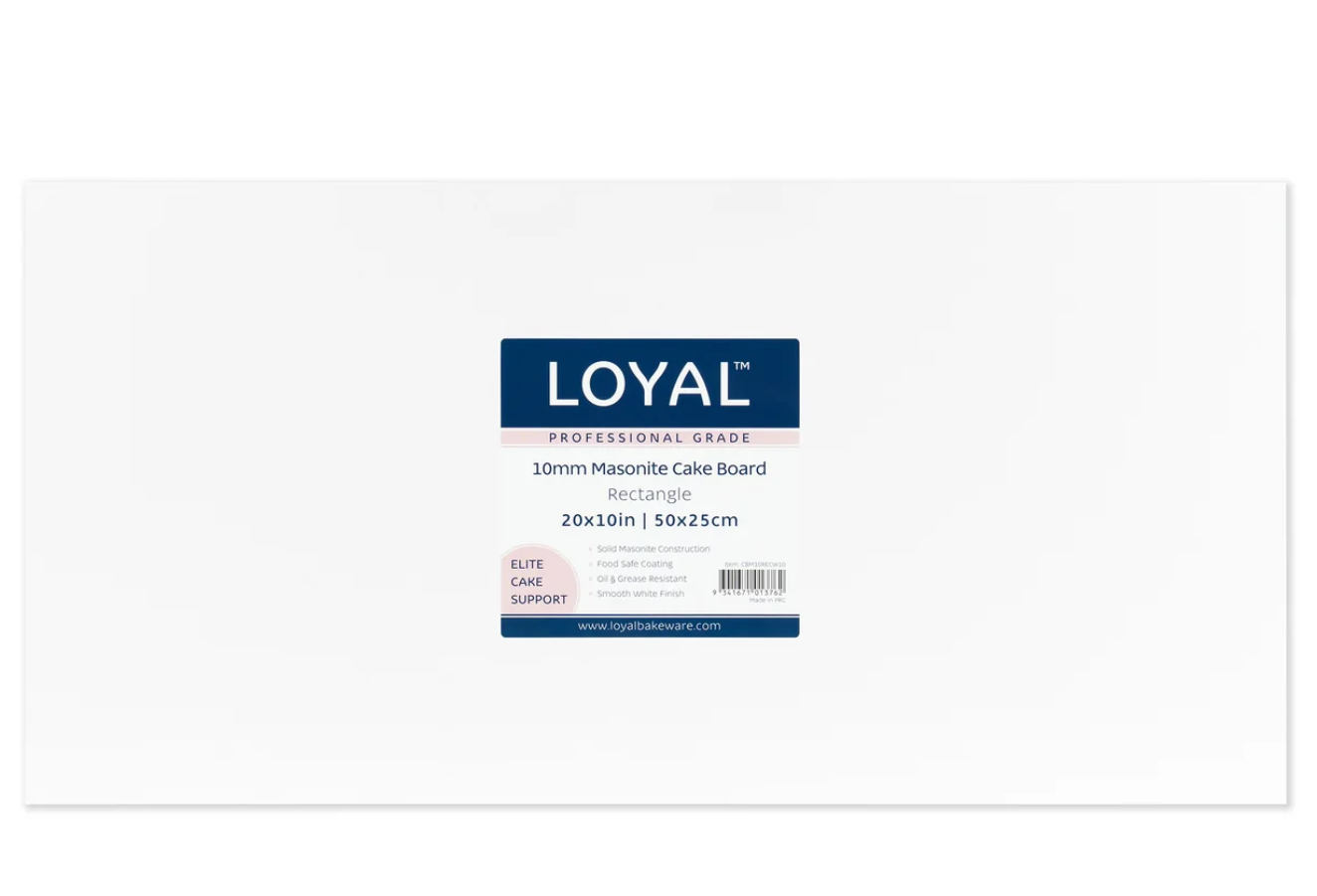 Loyal 10mm Masonite Rectangle White Board 10"x20"