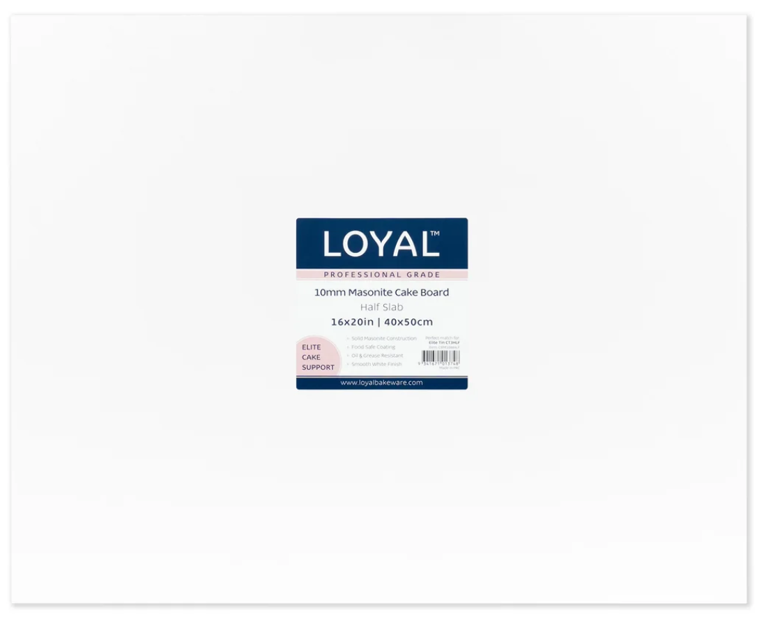 Loyal 10mm Masonite Rectangle White Board Half Slab 16"x20"