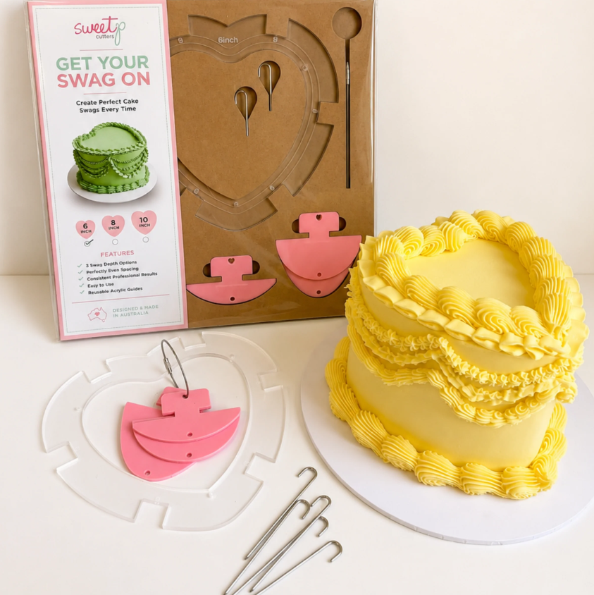 Get Your Swag On - 6" Heart Cake Swag Templates (SweetP)