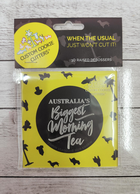 Custom Cookie Cutters - Australia's Biggest Morning Tea (Cursive)  Debosser