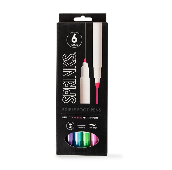 Sprinks Edible Food Pen Set - Pastel Pack of 6