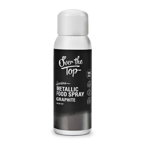 Over The Top Metallic Food Spray 48g Graphite