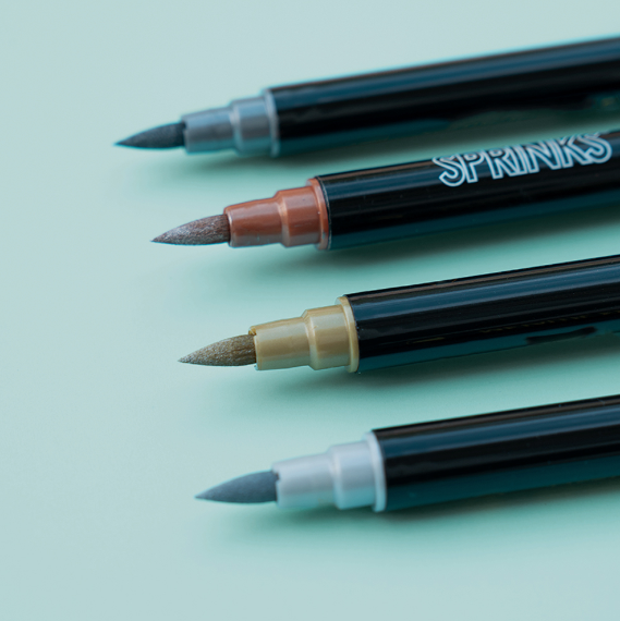 Sprinks Edible Metallic Pen - Gunmetal