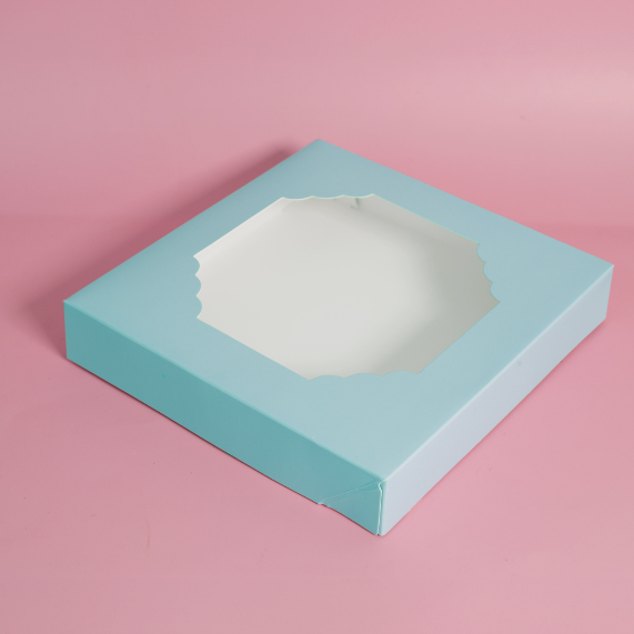 Scalloped Large Treat Box Pack of 5 - Pastel Blue