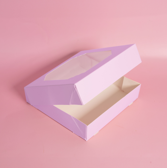 Scalloped Large Treat Box Pack of 5 - Pastel Lilac