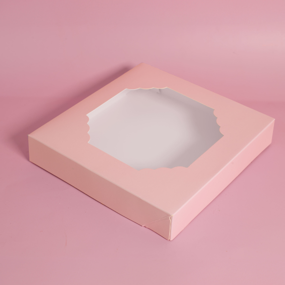 Scalloped Large Treat Box Pack of 5 - Pastel Pink