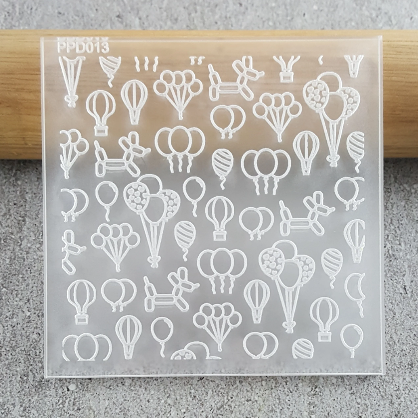 Custom Cookie Cutters Balloons Pattern Plate