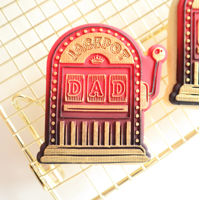 Custom Cookie Cutters DAD Slot Machine Cutter and Debosser Set