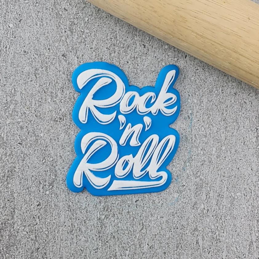 Custom Cookie Cutters Rock'n Roll Cutter and Debosser Set