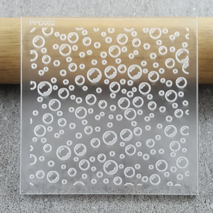 Custom Cookie Cutters Bubbles Pattern Plate