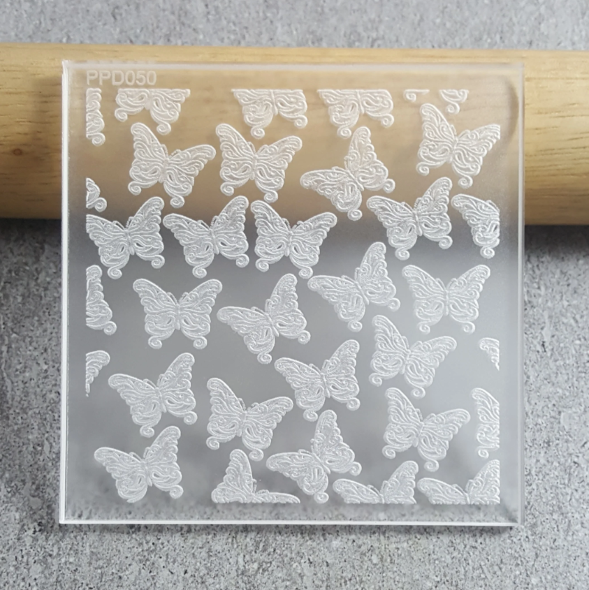 Custom Cookie Cutters - Butterflies Pattern Plate