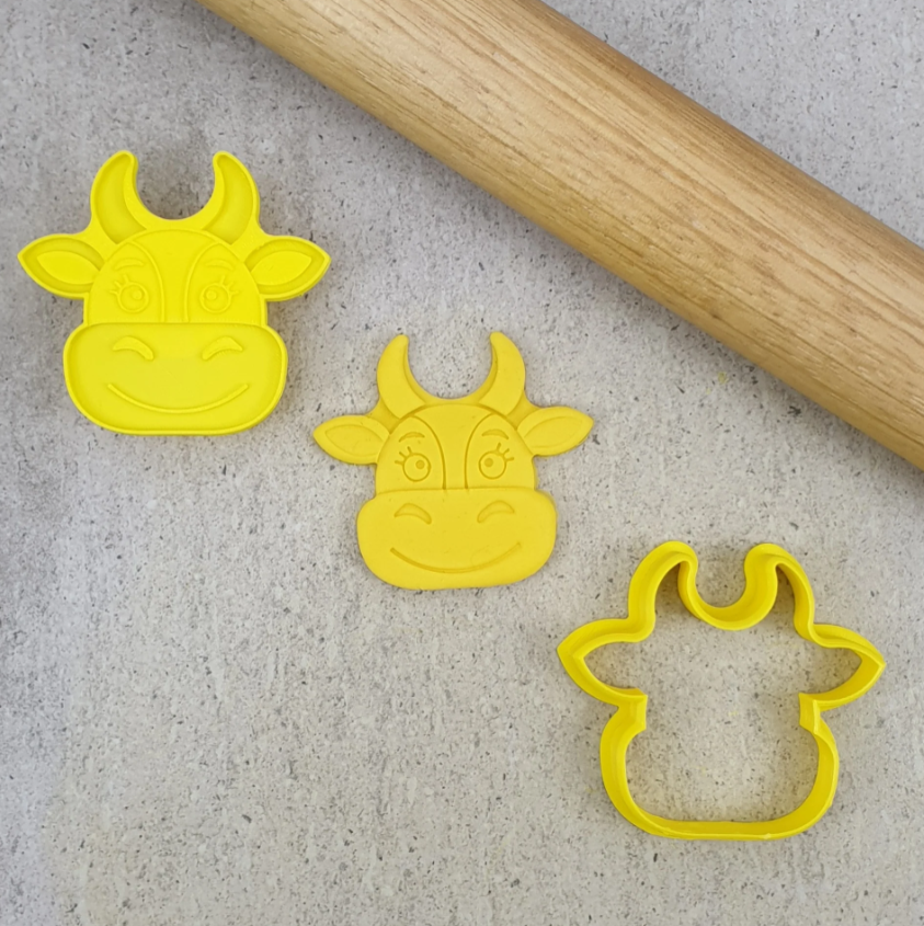 Custom Cookie Cutters - Cow Debosser & Cutter