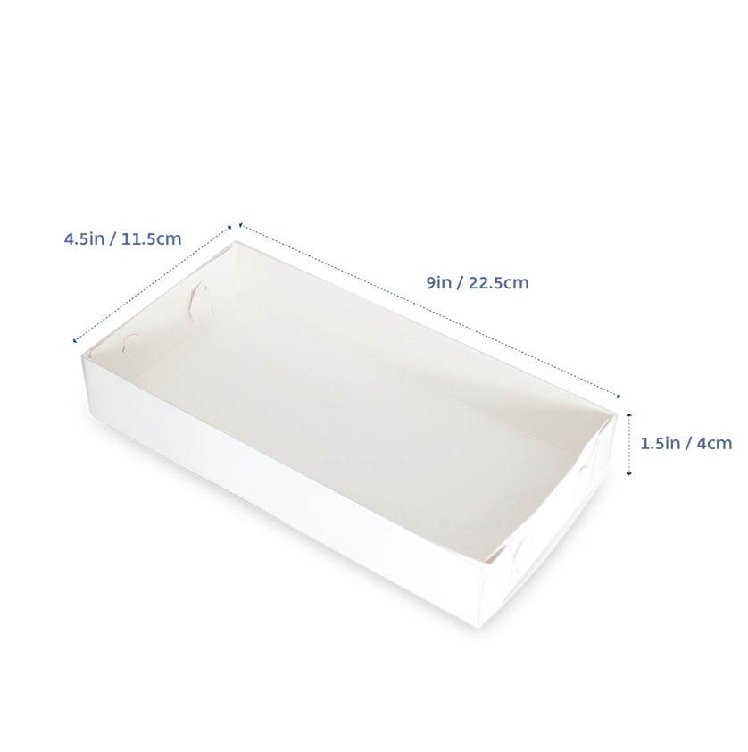 Loyal Clear Lid Biscuit Box  - 9" x 4.5" x 1.5" (22.5x11.5x4cm)