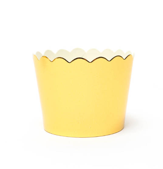 GOLD Foil Card Baking Cups (25 pack) - 44mm Base