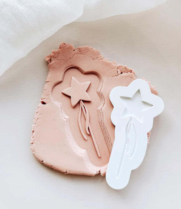 Boss Embossers - Simple Fairy Wand with Ribbons Debosser and Cutter