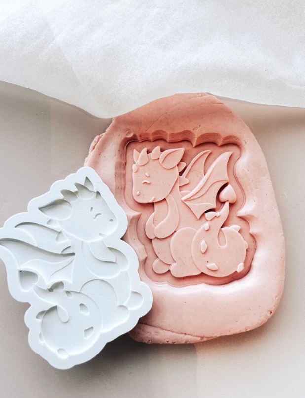 Boss Embossers - Cute Sitting Dragon Stamp and Cutter