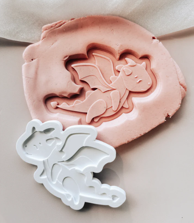 Boss Embossers - Cute Flying Dragon Stamp and Cutter