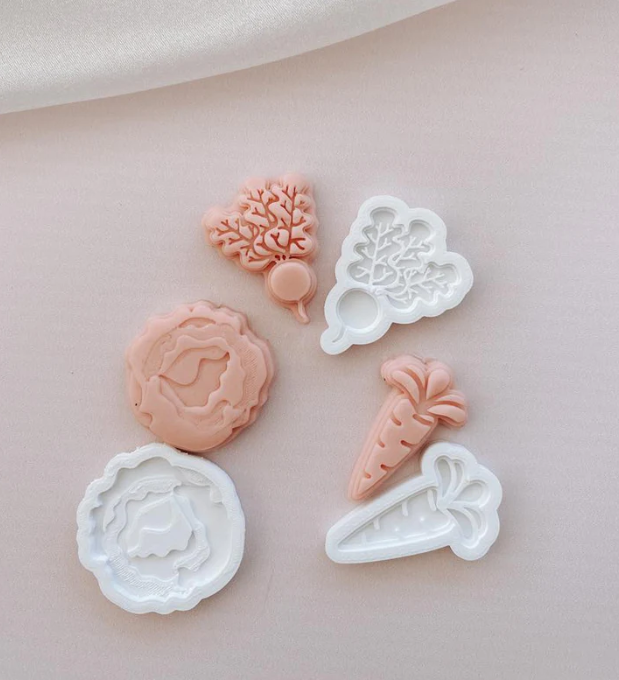 Boss Embossers - Veggie Mini Set of 3 Debosser & Cutters