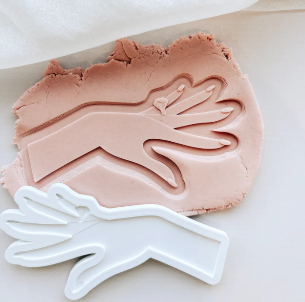 Boss Embossers - Extended Hand with Engagement Ring  Debosser and Cutter