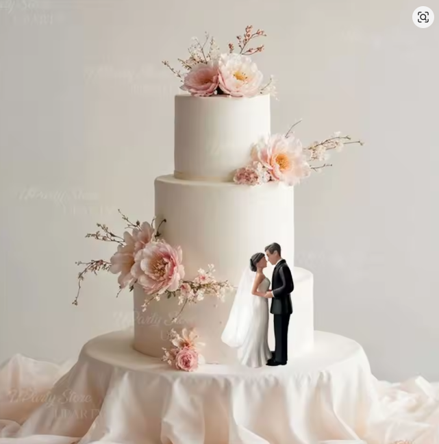 Cake Topper Bride & Groom
