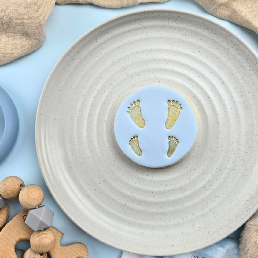 Custom Cookie Cutters - Baby Feet Embosser Set