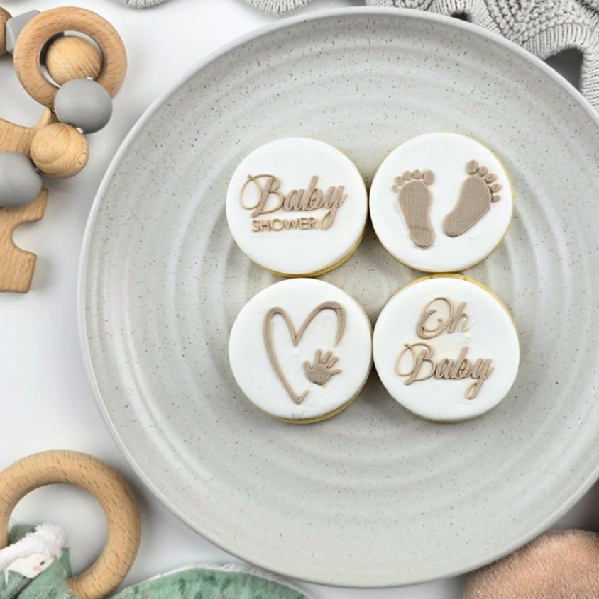 Custom Cookie Cutters - Baby Shower Mini Debosser
