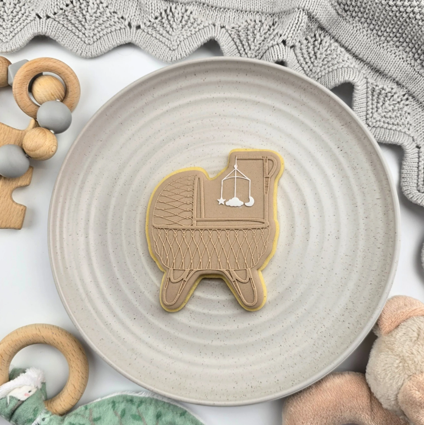 Custom Cookie Cutters - Bassinet Debosser and Cutter Set