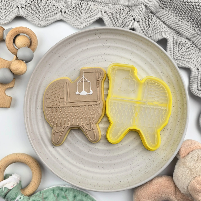 Custom Cookie Cutters - Bassinet Debosser and Cutter Set