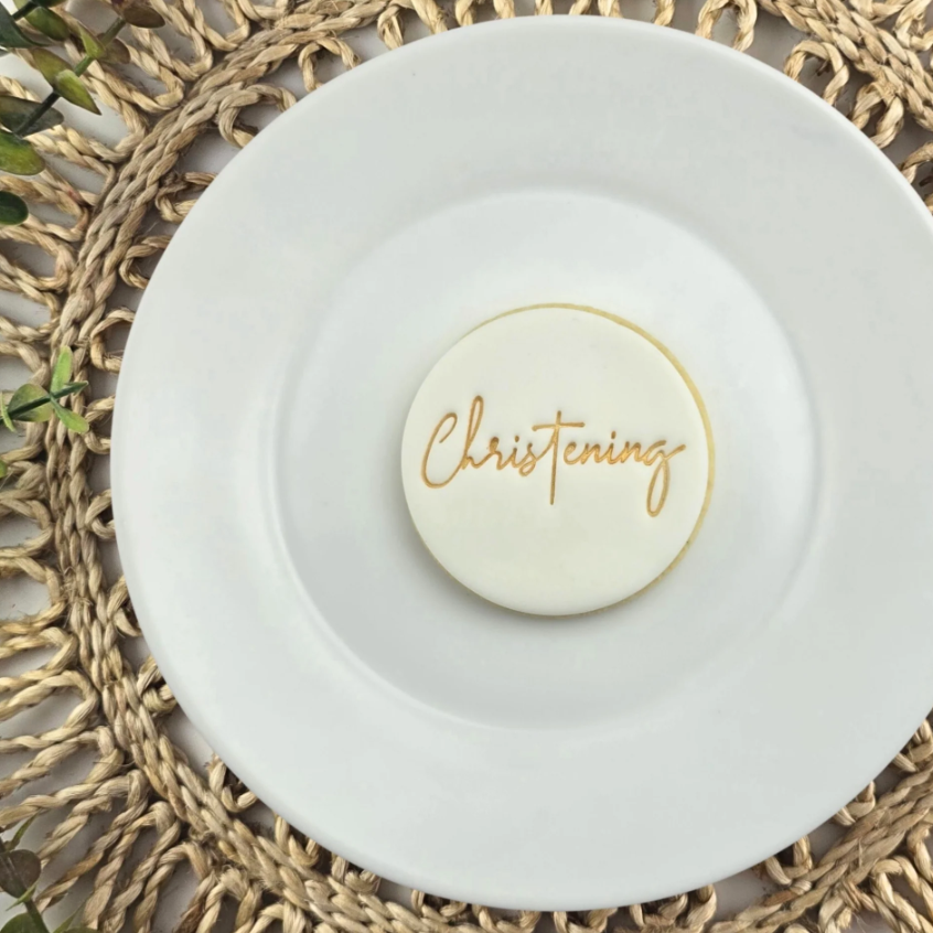 Custom Cookie Cutters - Christening Embosser
