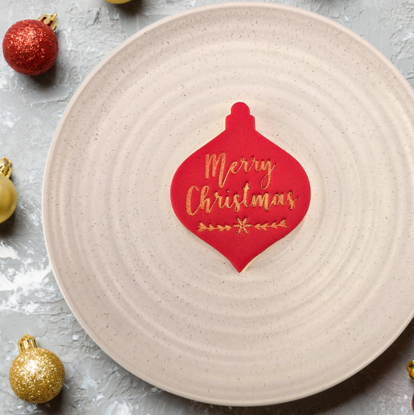 Custom Cookie Cutters - Merry Christmas Embosser