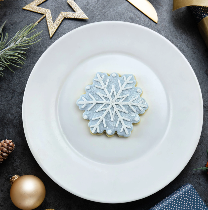 Custom Cookie Cutters - Snowflake Cutter and Embosser Set - Small
