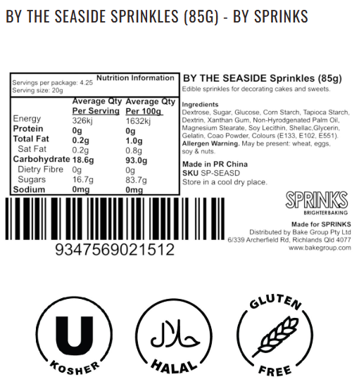 By the Seaside Sprinkles - Sprinks 85g