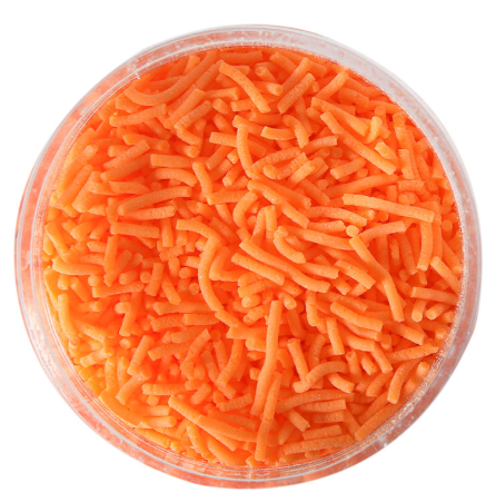 Jimmies Orange 1mm Sprinkles - Sprinks 60g