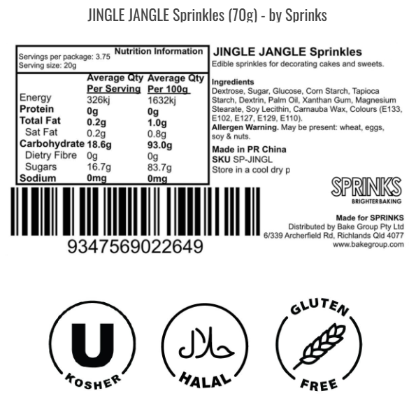 Jingle Jangle Sprinkles - Sprinks 70g