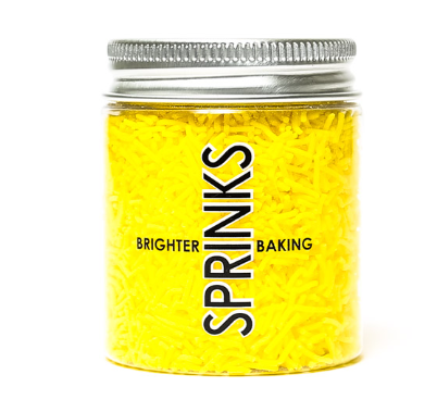 Jimmies Yellow 1mm Sprinkles - Sprinks 60g