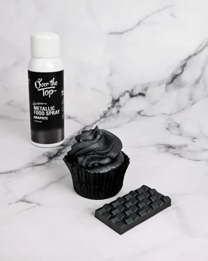 Over The Top Metallic Food Spray 48g Graphite