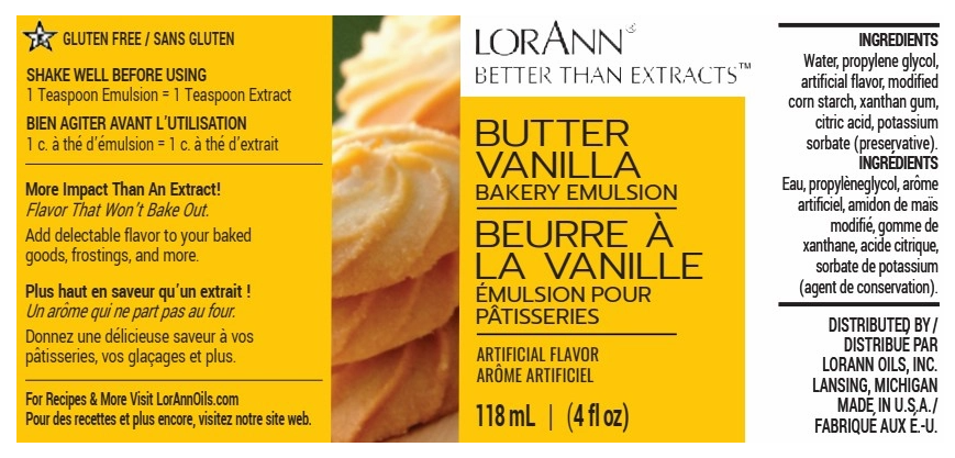 LorAnn Baking Emulsion 4oz - Butter Vanilla