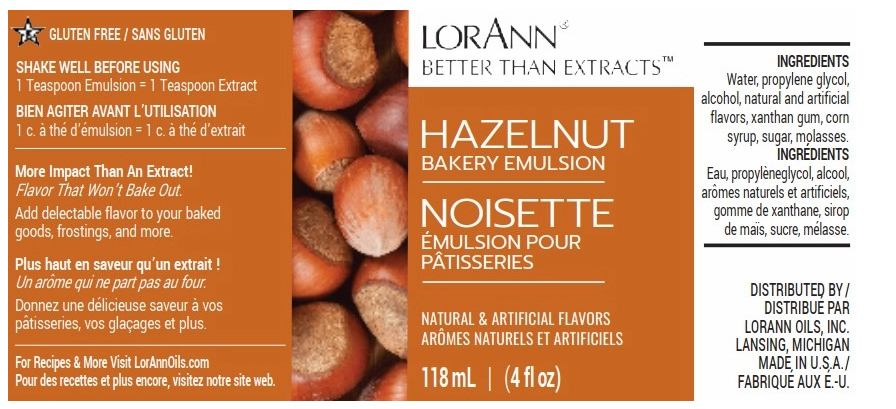 LorAnn Baking Emulsion 4oz - Hazelnut