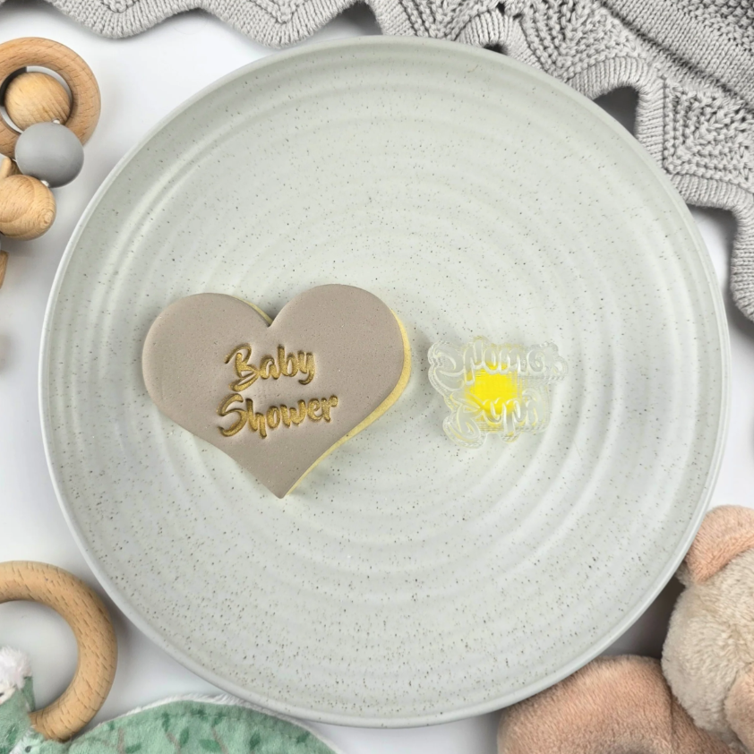 Custom Cookie Cutters -  Baby Shower Embosser 60mm