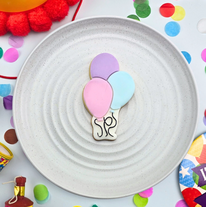 Custom Cookie Cutters - 3 Balloons Cutter and 3D Embosser