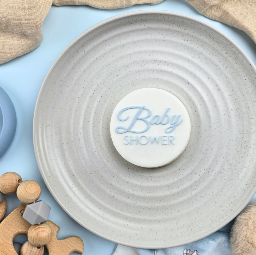 Custom Cookie Cutters - Baby Shower V2 Embosser 60mm
