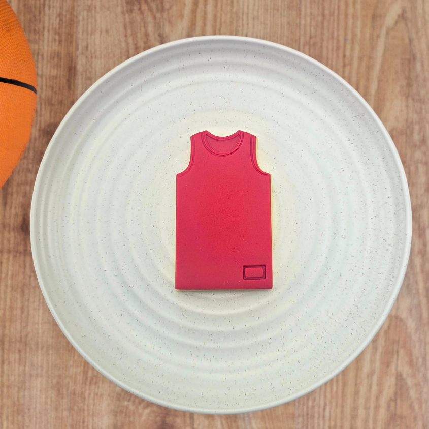Custom Cookie Cutters - Basketball Jersey Cutter and Embosser Set