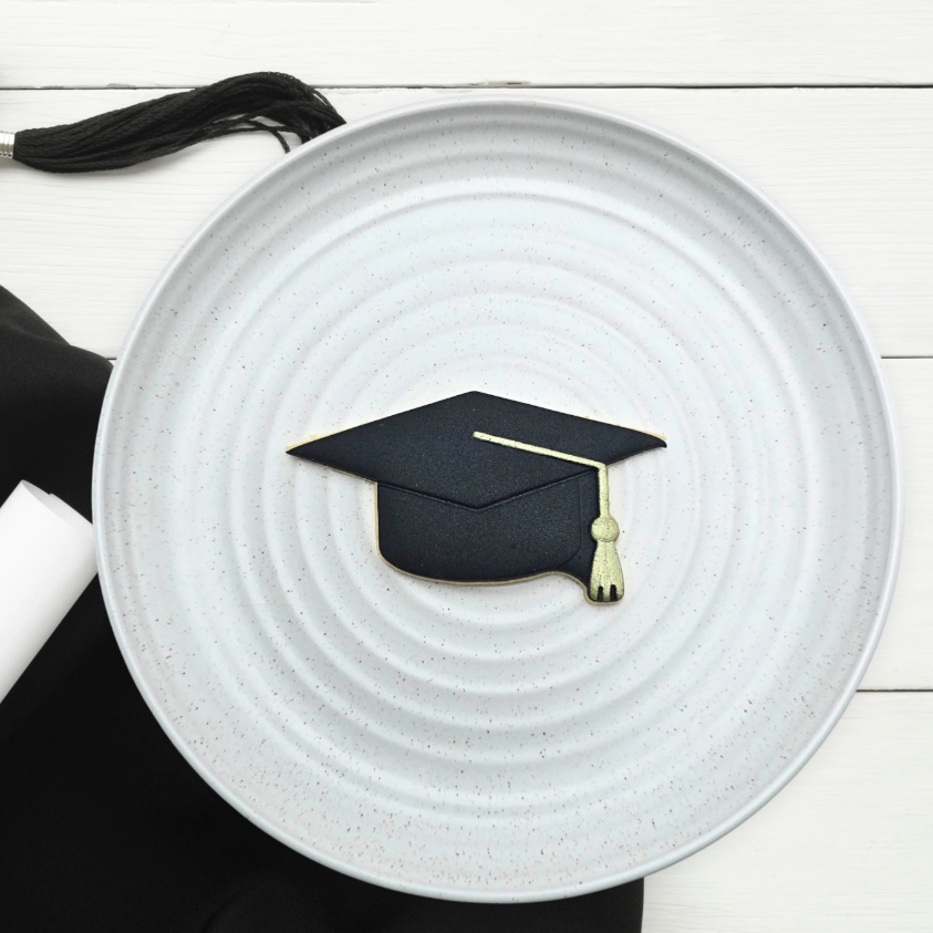 Custom Cookie Cutters -  Decorations Graduation Hat Embosser & Cutter Set