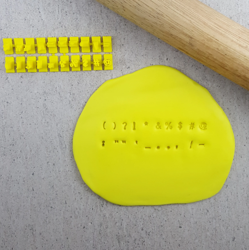 Custom Cookie Cutters - 20 Piece Symbol Stamp Set