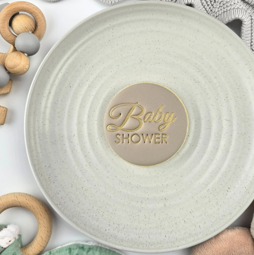 Custom Cookie Cutters - Baby Shower V2 Embosser 60mm