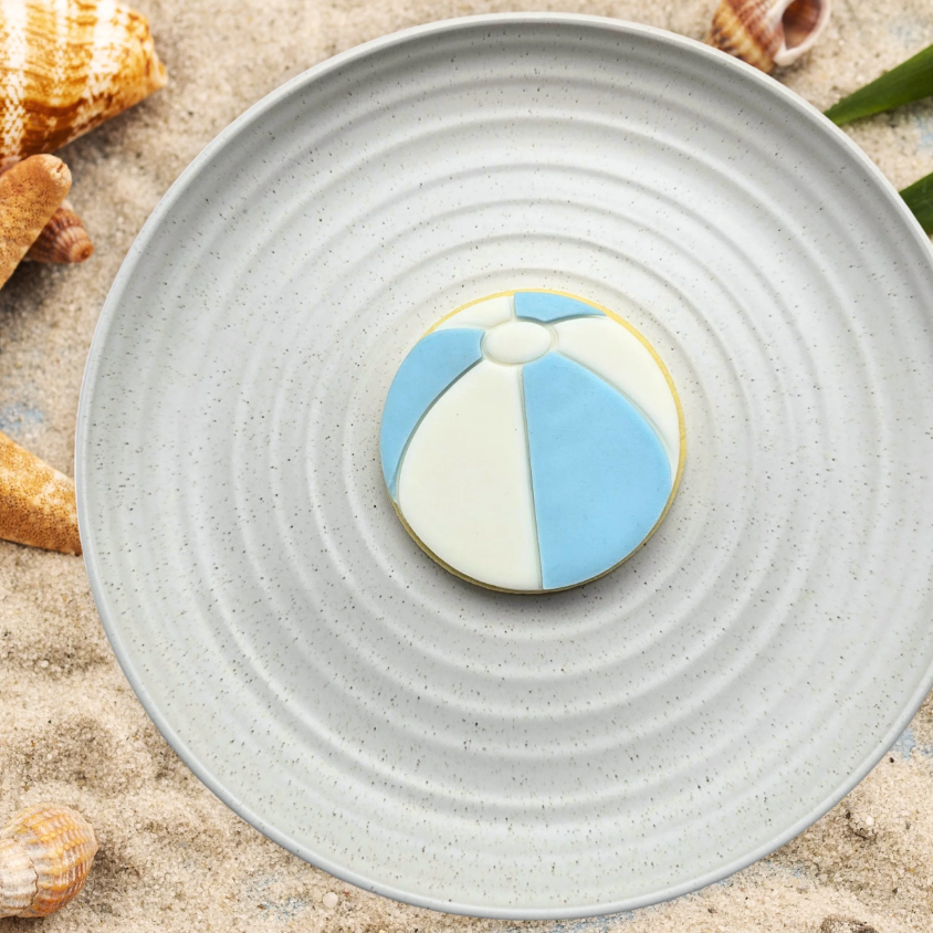Custom Cookie Cutters - Beach Ball Cutter and Embosser Set
