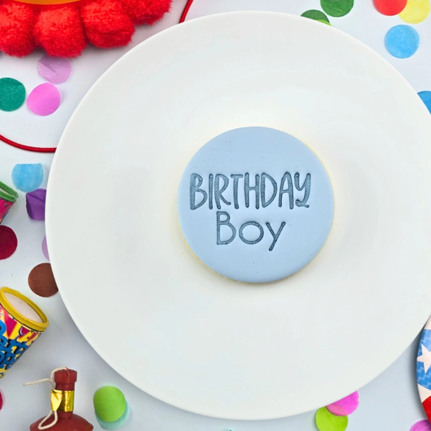 Custom Cookie Cutters - Birthday Boy Embosser
