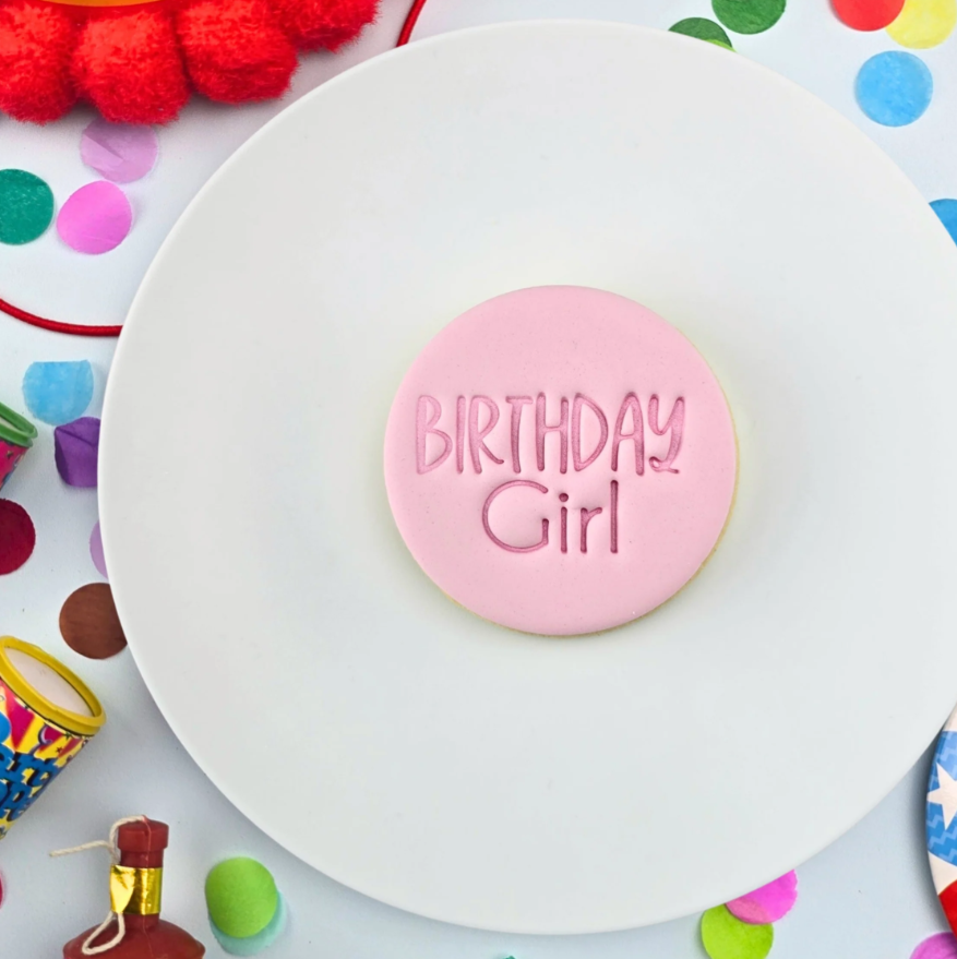 Custom Cookie Cutters - Birthday Girl Embosser