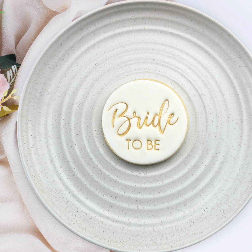 Custom Cookie Cutters - Bride To Be v3 Embosser
